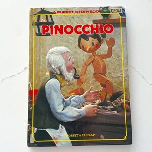 1970 Vintage Pinocchio: A Puppet Storybook | Hardcover | Grosset & Dunlap